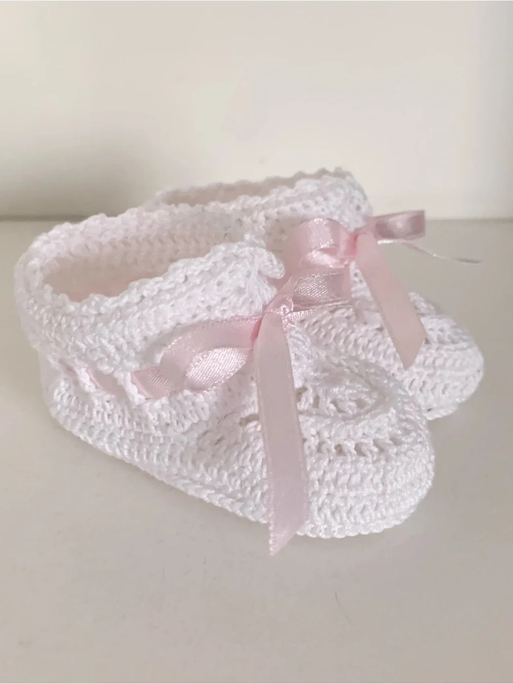 Vintage Crochet baby booties.